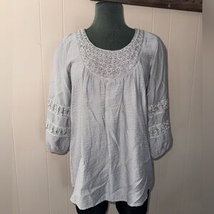 Krazy Kat • 3/4 Sleeve Boho Peasant Blouse
